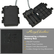 Load image into Gallery viewer, 24" Artificial Snow Flocked Christmas Pine Wreath with LED Lights