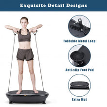 Load image into Gallery viewer, Mini Vibration Body Fitness Platform with Loop Bands-Black