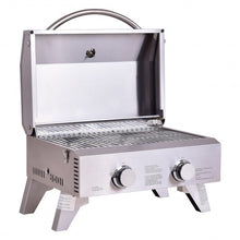 Load image into Gallery viewer, 2 Burner Portable Stainless Steel BBQ Table Top Grill for Outdoors