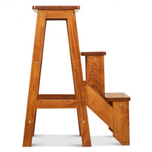 Load image into Gallery viewer, 3 Tier Step Stool 3 in 1 Folding Ladder Bench-Natural