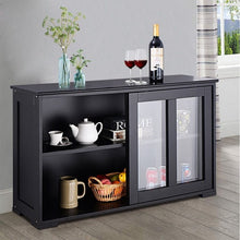 Load image into Gallery viewer, Kitchen Storage Cabinet with Glass Sliding Door