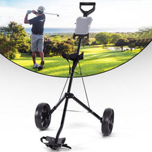 Load image into Gallery viewer, Folding 2 Wheels Push Pull Golf Cart Trolley with Scoreboard