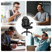 Load image into Gallery viewer, Height Adjustable Swivel High Back Gaming Chair Computer Office Chair-Gray