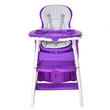 Load image into Gallery viewer, 3 in 1 Infant Table and Chair Set Baby High Chair-Purple