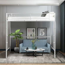 Load image into Gallery viewer, Metal Twin Loft Ladder Beds-White