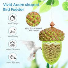 Load image into Gallery viewer, Metal Acorn Wild Bird Feeder Outdoor Hanging Food Dispenser for Garden Yard