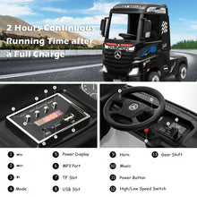 Load image into Gallery viewer, 12 V Mercedes Benz Actros Electric Kids Ride on Truck w/ Remote Control & MP3
