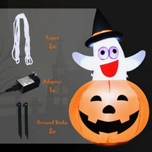 Load image into Gallery viewer, 5 Ft Halloween Blow-up Inflatable Ghost with LED Bulb