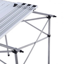 Load image into Gallery viewer, Aluminum Roll Up Folding Camping Rectangle Picnic Table