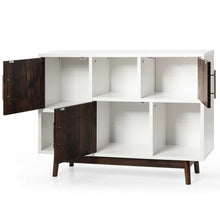 Load image into Gallery viewer, Wood Display Storage Cabinet Console Table TV Stand Multipurpose w/ Door & Shelf