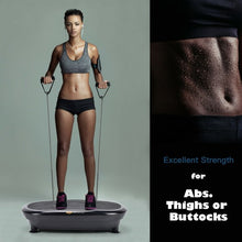 Load image into Gallery viewer, Mini Vibration Body Fitness Platform with Loop Bands-Black