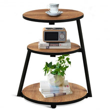 Load image into Gallery viewer, Round 3-Tier Sofa Side Table