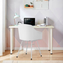 Load image into Gallery viewer, Set of 2 Metal Frame Modern Molded Shell Plastic Dining Chair-White
