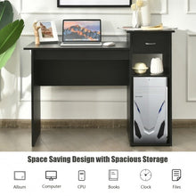 Load image into Gallery viewer, Computer Desk PC Laptop Table with Drawer and Shelf-Black
