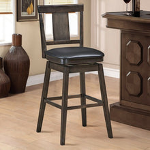 Load image into Gallery viewer, 29 inch Swivel Upholstered Counter Height Bar Stool with Rubber Wood Legs