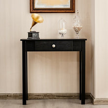 Load image into Gallery viewer, Small Space Console Table with Drawer for Living Room Bathroom Hallway-Black