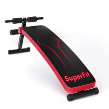 Load image into Gallery viewer, Folding Weight Bench Adjustable Sit-up Board Workout Slant Bench-Red