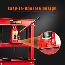 Load image into Gallery viewer, 12-Ton H-Frame Plates Hydraulic Shop Press