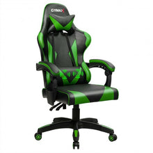 Load image into Gallery viewer, Gaming Chair Reclining Swivel with Massage Lumbar Support -Green