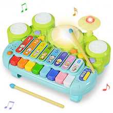 Load image into Gallery viewer, 3-in-1 Electronic Piano Xylophone Game Drum Set Musical Toys