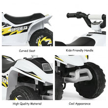 Load image into Gallery viewer, 6V Kids Electric ATV 4 Wheels Ride-On Toy -White