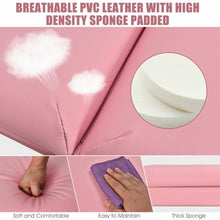Load image into Gallery viewer, 3 Fold 84" L Portable Adjustable Massage Table with Carry Case-Pink
