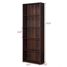 Load image into Gallery viewer, 5-Shelf Storage Bookcase Modern Multi-Functional Display Cabinet Furniture