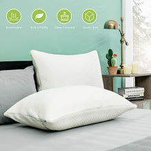 Load image into Gallery viewer, 28" x18" Shredded Memory Foam Bed Pillows with Bamboo Cooling Cover