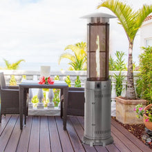 Load image into Gallery viewer, 41000 BTU Stainless Steel Round Glass Tube Patio Heaters