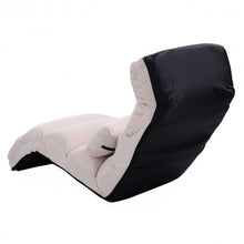 Load image into Gallery viewer, Folding Lazy Sofa Chair Stylish Sofa Couch Beds Lounge Chair W/Pillow-White