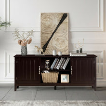 Load image into Gallery viewer, Entertainment Media TV Stand with Storage Cabinets-Brown