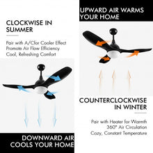Load image into Gallery viewer, Modern 48" Ceiling Fan with Dimmable LED Light &Remote Control Reversible Blades