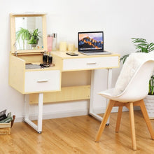 Load image into Gallery viewer, Makeup Table Writing Desk with Flip Top Mirror