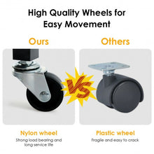 Load image into Gallery viewer, 3-Tier Metal Frame Rolling Kitchen Island Trolley Cart-Coffee