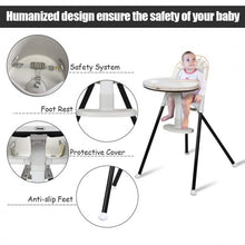Load image into Gallery viewer, 3 in 1 Convertible Highchair with Detachable Double Trays-White
