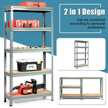 Load image into Gallery viewer, 5-Tier Steel Shelving Unit Storage Shelves Heavy Duty Storage Rack-Gray
