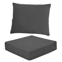 Load image into Gallery viewer, Deep Seat Chair Cushion Pads Set with Rope Belts for Indoor and Outdoor-Gray