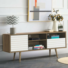 Load image into Gallery viewer, Modern TV Stand with 3 Shelves Storage Drawer