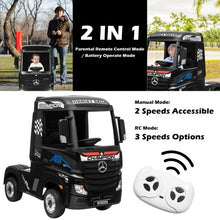 Load image into Gallery viewer, 12 V Mercedes Benz Actros Electric Kids Ride on Truck w/ Remote Control & MP3