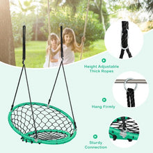 Load image into Gallery viewer, Net Hanging Swing Chair with Adjustable Hanging Ropes-Green