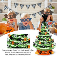 Load image into Gallery viewer, 11.5" Pre-Lit Ceramic Hand-Painted Tabletop Halloween Tree