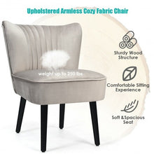 Load image into Gallery viewer, Set of 2 Armless Upholstered Leisure Accent Chair-Brown