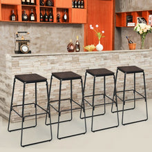 Load image into Gallery viewer, 30" Set of 4 Backless Industrial Bar Stools