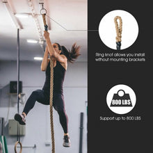 Load image into Gallery viewer, 1.5 inch Gym Fitness Training Grips Strength Climbing Rope-15'