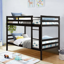 Load image into Gallery viewer, Twin Bunk Bed Children Wooden Bunk Beds Solid Hardwood-Coffee