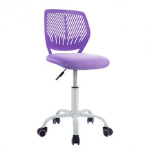Load image into Gallery viewer, Adjustable Office Task Desk Armless Chair-Purple