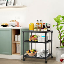 Load image into Gallery viewer, 3 Tier Printer Stand Rolling Fax Cart with Adjustable Shelf and Swivel Wheels
