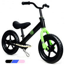 Load image into Gallery viewer, 12” Kids No Pedal Balance Bike with Adjustable Seat-Black