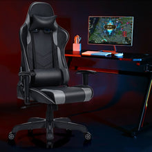 Load image into Gallery viewer, Massage Gaming Recliner with Lumbar Support-Black