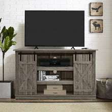 Load image into Gallery viewer, Sliding Barn TV Stand Console Table-Gray